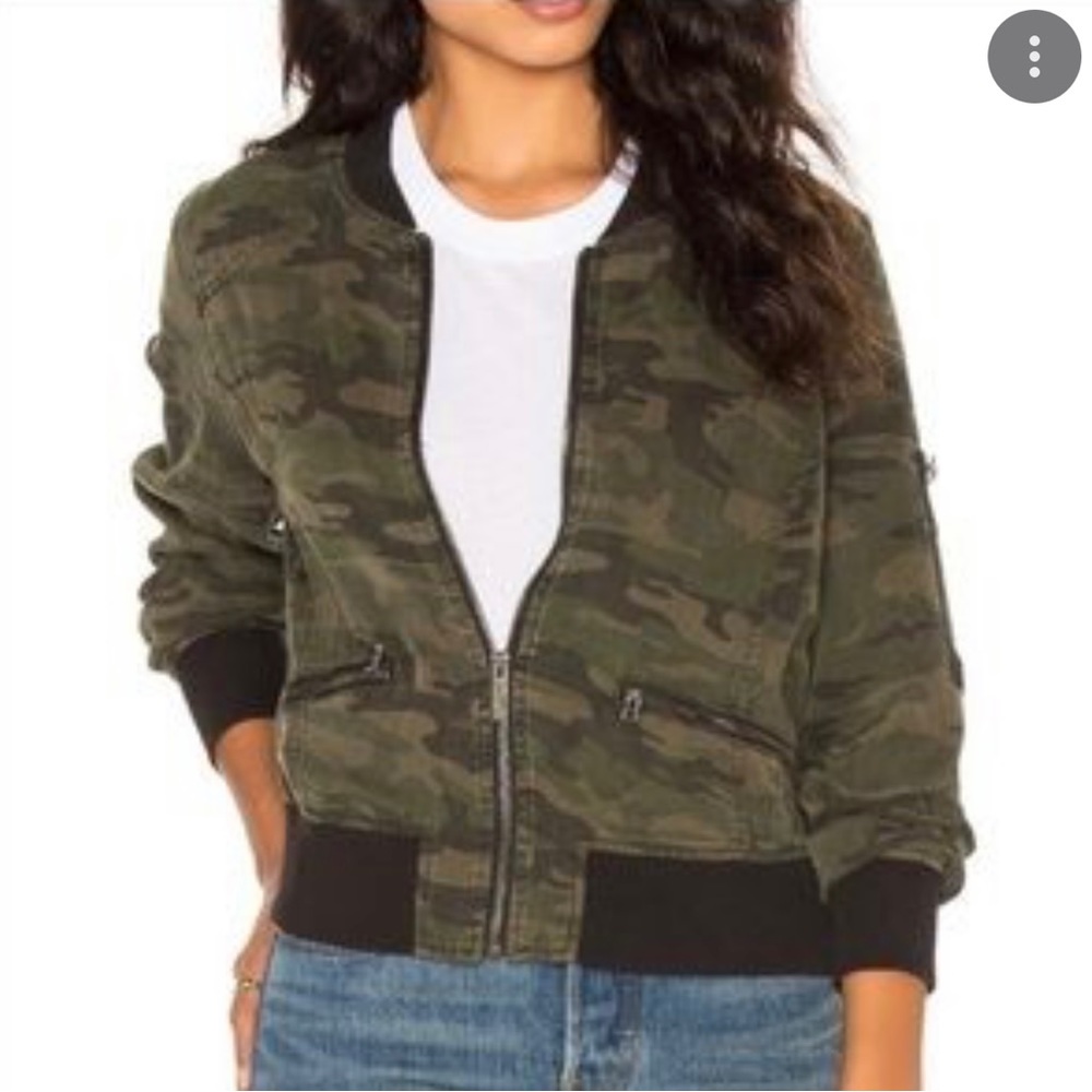 Sanctuary camo print bomber